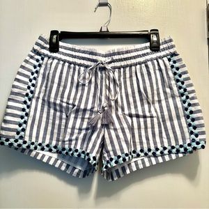 VV striped woven soft shorts